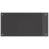 vidaXL Kitchen Backsplash Dark grey 80 x 40 x 0.6 cm Tempered Glass