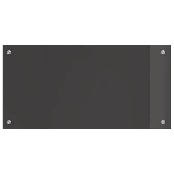 vidaXL Kitchen Backsplash Dark grey 80 x 40 x 0.6 cm Tempered Glass