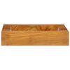 vidaXL Basin Solid Teak Wood 50x35x10 cm