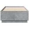 vidaXL Bed Frame without Mattress Concrete Grey 75x190 cm Small Single