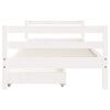 vidaXL Kids Bed Frame with Drawers White 90x190 cm Solid Wood Pine