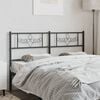 vidaXL Metal Replace Headboard Black 140 cm