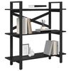 vidaXL Bookshelf Black Oak 100 x 33.5 x 102 cm Engineered Wood