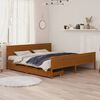 vidaXL Bed Frame without Mattress Honey Brown Solid Wood 180x200 cm Super King