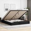 vidaXL Ottoman Bed Frame without Mattress Black Super King Faux Leather