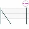 vidaXL Fence Post Green 100 x 0.6 m (13 mm mesh) Steel and PVC