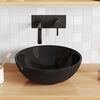 vidaXL Wash Basin Gloss Black Ø28x10 cm Ceramic