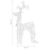vidaXL Reindeer Christmas Decoration 90 LEDs 60x16x100 cm Acrylic