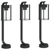vidaXL Outdoor Floor Lamps 3pcs Black 60 cm Stainless Steel