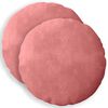 vidaXL Cushion Cover 2 pcs HEERLEN Pink &Oslash; 60 cm Velvet