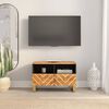 vidaXL TV Cabinet Brown and Black 70x33.5x46 cm Solid Wood Mango
