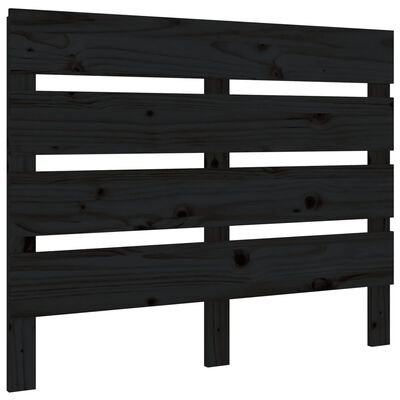 vidaXL Headboard Black 90x3x80 cm Solid Wood Pine