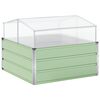vidaXL Planter Pastel Green 100 x 100 x 77 cm Galvanised Steel