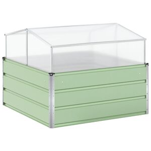 vidaXL Planter Pastel Green 100 x 100 x 77 cm Galvanised Steel