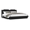 vidaXL Bed Frame without Mattress Black 160x200 cm