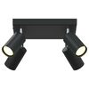vidaXL Ceiling Spotlight with Spotlights Black 26 x 26 x 16.5 cm Metal