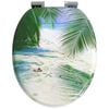 vidaXL Toilet Seat 2 pcs Green 43.8 x 37.8 cm MDF board