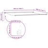 vidaXL Retractable Awning Manual Yellow and White 500 x 300 cm