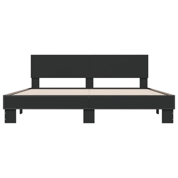 vidaXL Bed Frame without Mattress Black 200x200 cm