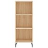 vidaXL Highboard Sonoma Oak 34.5x34x180 cm Engineered Wood