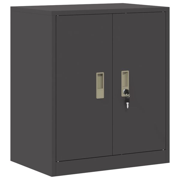 vidaXL Storage Cabinet Black 60 x 40 x 70 cm Steel