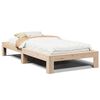 vidaXL Bed Frame without Mattress 75x190 cm Small Single Solid Wood Pine