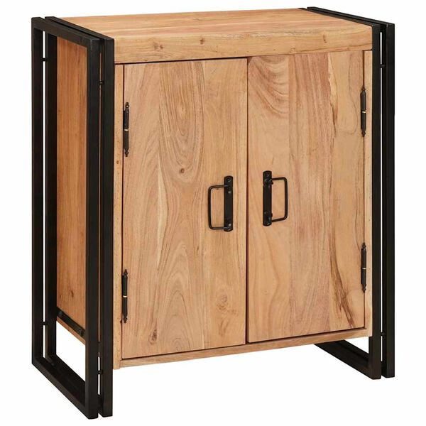 vidaXL Bedside Cabinet Brown 66 x 35 x 76 cm Solid acacia wood