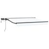 vidaXL Manual Awning Frame with LEDs White and Anthracite 3 x 2.5 m