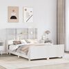 vidaXL Bed Frame without Mattress White 120x190 cm Small Double Solid Wood Pine