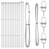 vidaXL Embedded Fence Post 13 pcs Silver Powder-Coated Steel