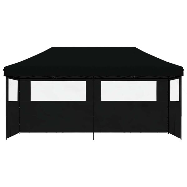 vidaXL Party Tent Folding Black 292 x 580 x 315 cm Oxford Fabric