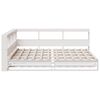 vidaXL Bookcase Bed without Mattress White 160x200cm Solid Wood Pine