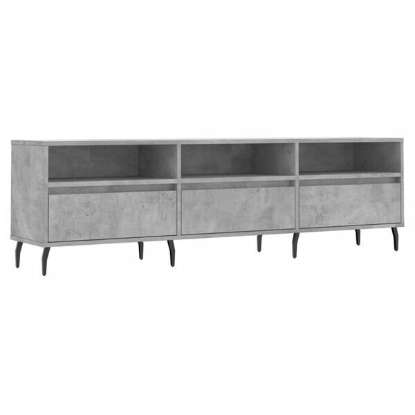 vidaXL TV Cabinet Concrete Grey 150x30x44.5 cm Engineered Wood