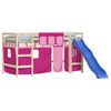 vidaXL Curtains for Loft Bed Pink Polyester