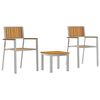 vidaXL Garden Dining Set 3 pcs Brown