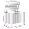 vidaXL Storage Box with Lid RANA White 80x49x54 cm Solid Wood Pine