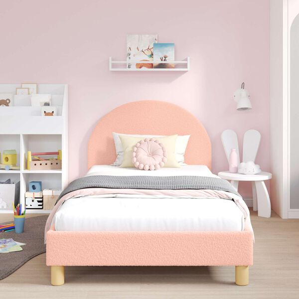vidaXL Children's Bed Frame with Headboard Pink 90 x 200 cm