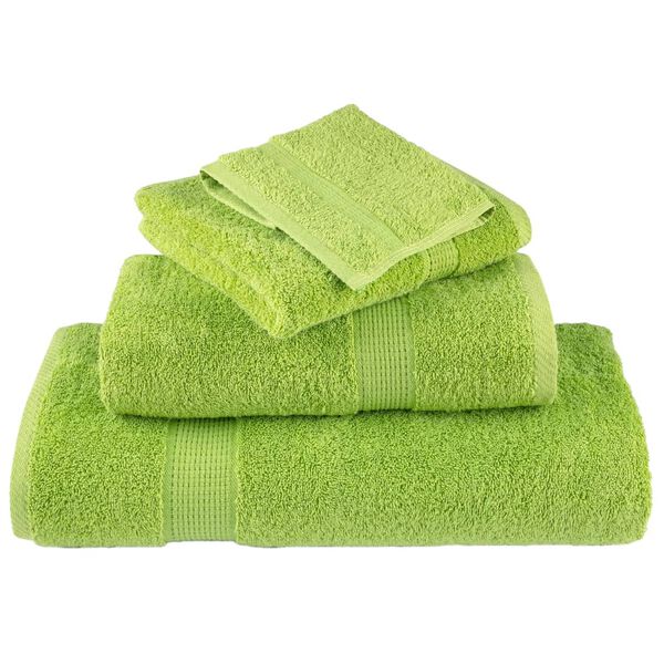 vidaXL Premium Guest Towels SOLUND 4 pcs Apple Green 30x50 cm 600 gsm