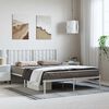 vidaXL Metal Bed Frame without Mattress with Headboard White 193x203cm