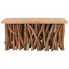 vidaXL Coffee Table 100x40x47.5 cm Mixed Recycled Wood and Teak Wood
