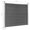 vidaXL Fence Panel Set WPC 526x146 cm Black