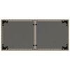 vidaXL Garden Table with Glass Top Grey 115x54x74 cm Poly Rattan