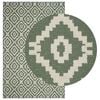 vidaXL In- and Outdoor Rug OLITE Natural and Green 160 x 230 cm