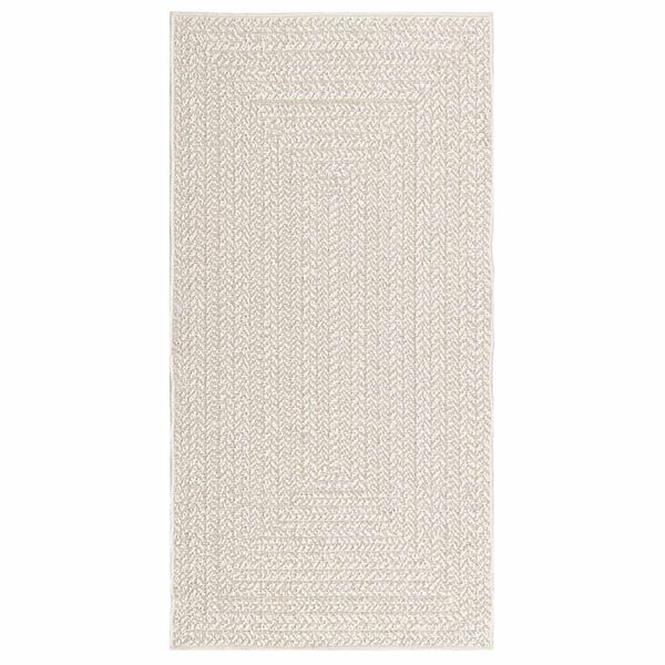 vidaXL Rug ZIZUR Cream 80x150 cm Jute Look Indoor and Outdoor