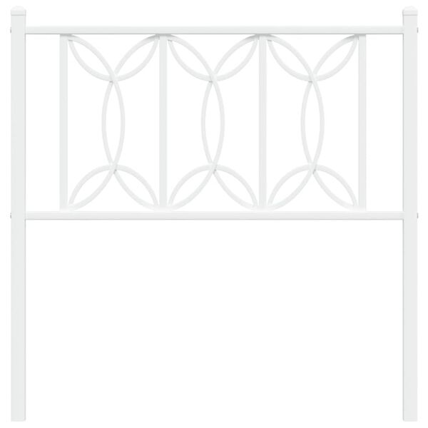 vidaXL Metal Replace Headboard White 90 cm