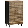 vidaXL Highboard 60x33,5x100 cm Solid Rough Wood Mango