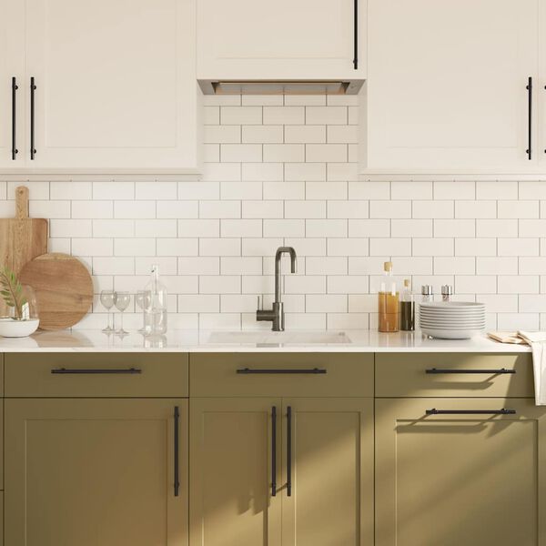 vidaXL Cabinet Handles 5 pcs Black 224 mm Stainless Steel