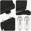 vidaXL Toilet Seat Black 47 x 37.5 x 3.8 cm Duroplast