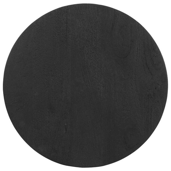 vidaXL Side Table Black Ø50x40 cm Solid Wood Mango