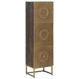 vidaXL Highboard Brass 35 x 30 x 120 cm